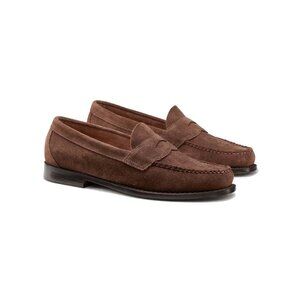 GH BASS MENS LOGAN SUEDE WEEJUNS LOAFER - Brown / 11